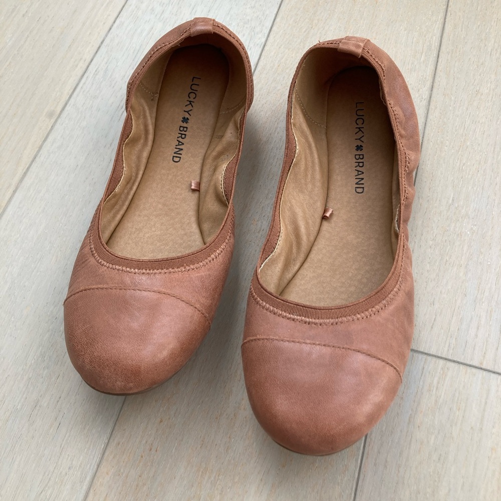 Lucky Brand Brown Leather Flats 8